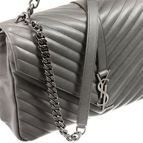 ysl gray purse|white ysl clutch purse.